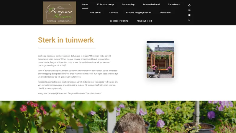 Website van Bergsma Hoveniers