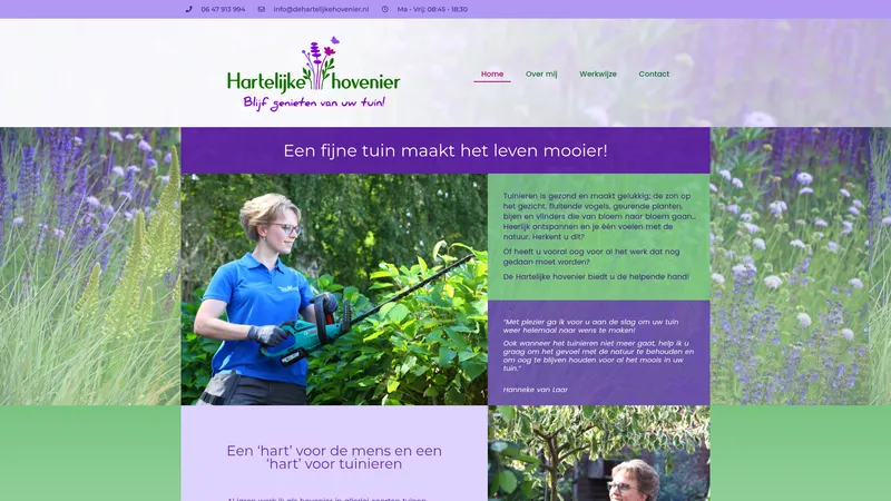 Website van de Hartelijke hovenier