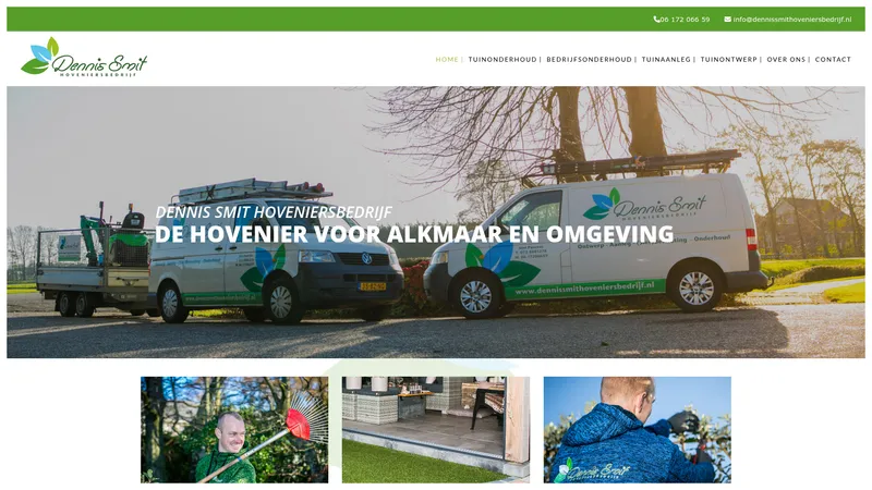 Website van Dennis Smit Hoveniersbedrijf