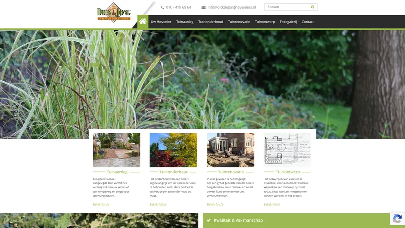 Website van Dick de Jong Hoveniers