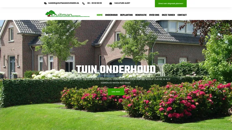 Website van Duitman hoveniers
