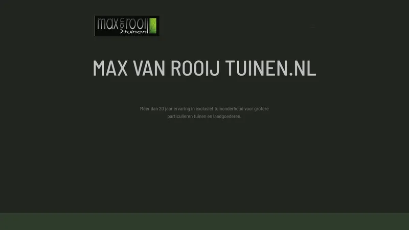 Website van Exclusief tuinonderhoud - Maxvanrooijtuinen.nl