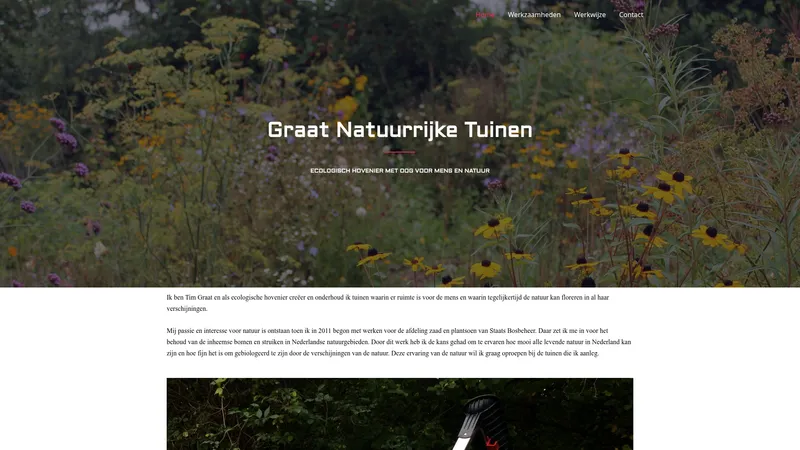 Website van Graat Natuurrijke Tuinen
