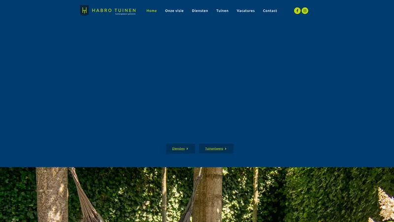 Website van Habro Tuinen