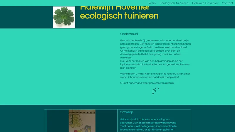 Website van Halewijn Hovenier