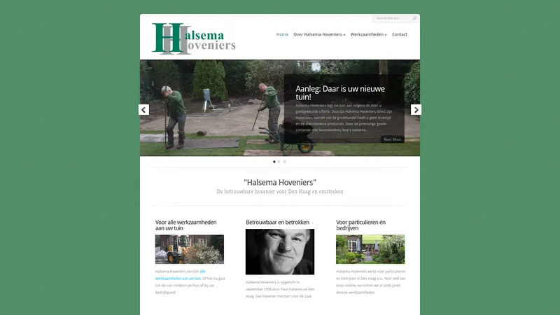 Website van Halsema Hoveniers