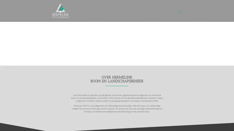 Website van Hermelink Boom & Landschapsbeheer