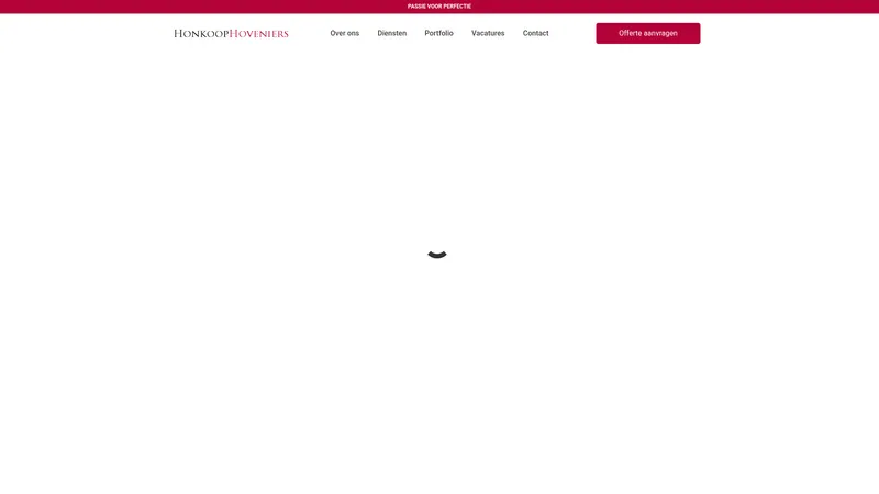 Website van Honkoop Hoveniers