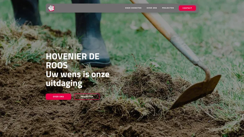 Website van Hovenier de Roos
