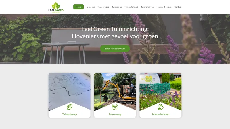 Website van Hovenier Feel Green