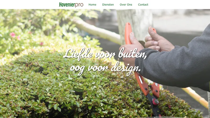 Website van Hovenier Pro Nijmegen