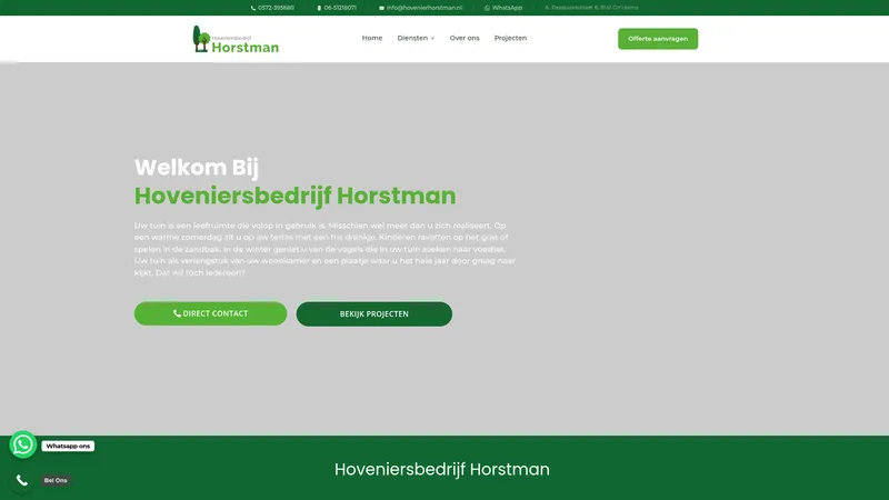 Website van hovenierhorstman
