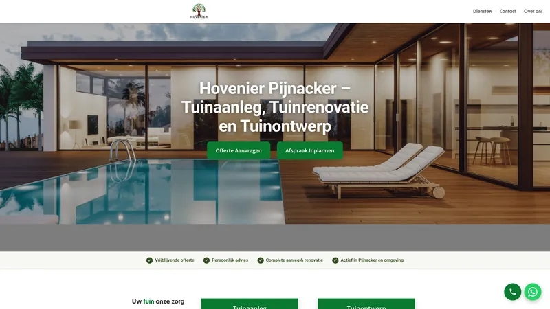 Website van Hoveniersbedrijf J. van Stijn Tuinverzorging