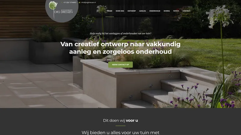 Website van Hoveniersbedrijf Jorg Driessen