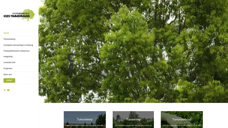 Website van Hoveniersbedrijf Kees Timmermans