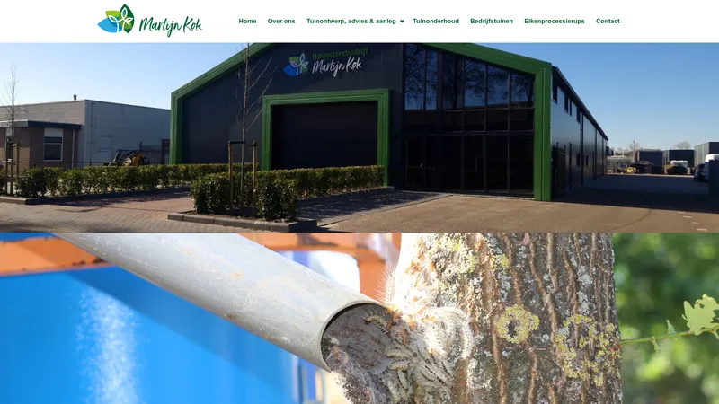 Website van Hoveniersbedrijf Martijn Kok