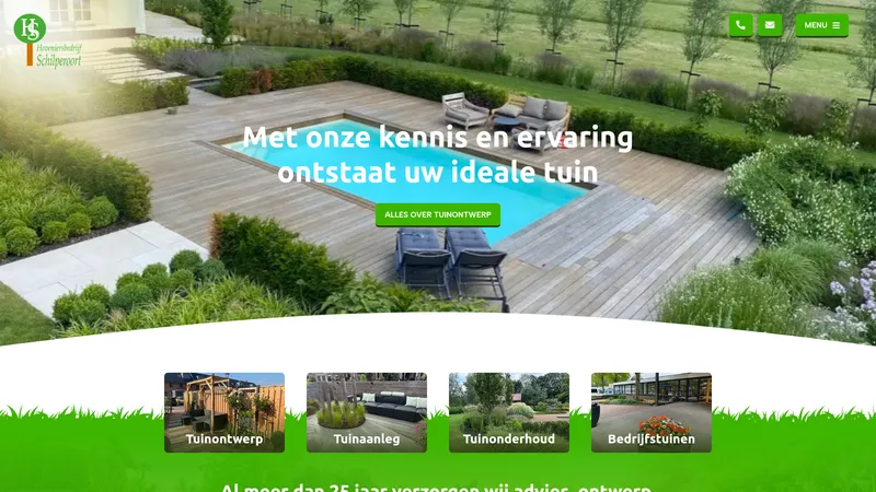 Website van Hoveniersbedrijf Schilperoort
