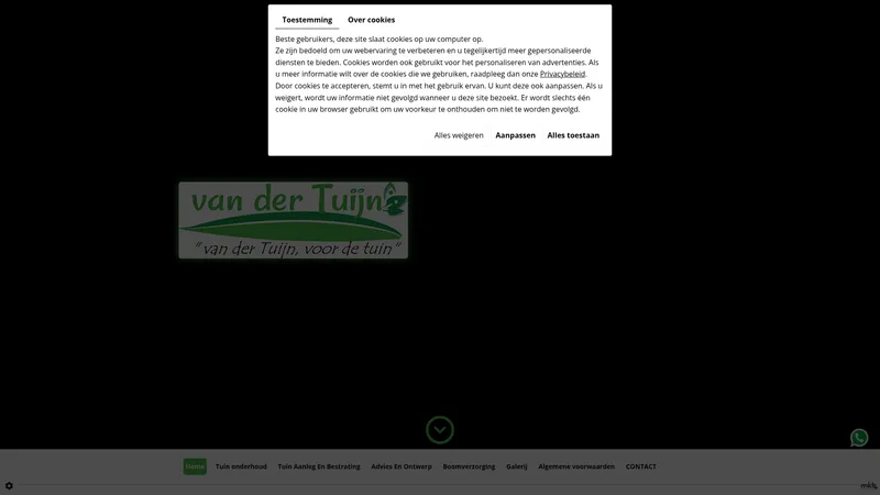 Website van Hoveniersbedrijf van der Tuijn