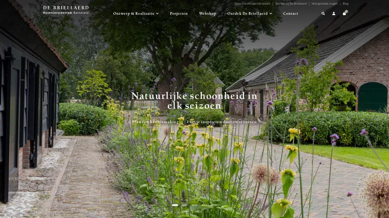 Website van Hovenierscentrum De Briellaerd