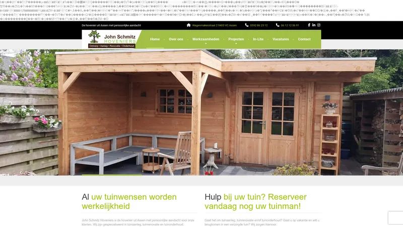 Website van John Schmitz Hovenier