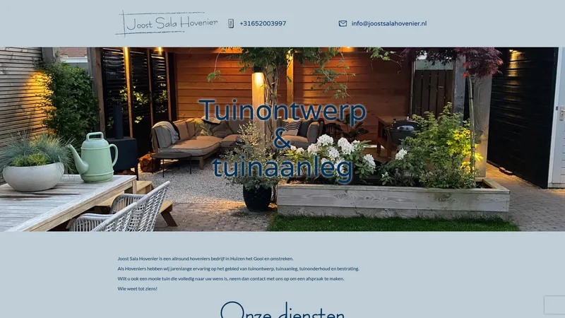 Website van Joost Sala Hovenier