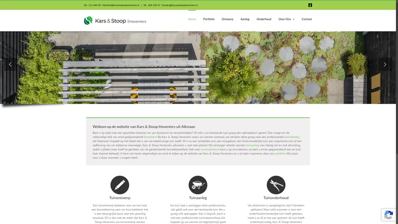 Website van Kars en Stoop Hoveniers