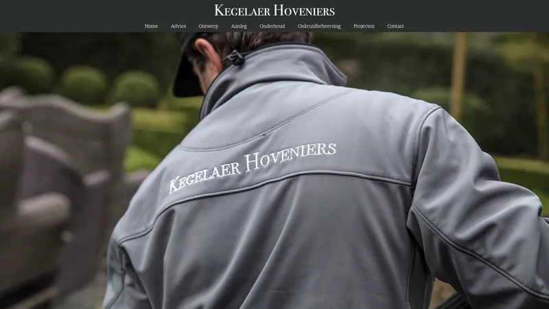 Website van Kegelaer Hoveniers