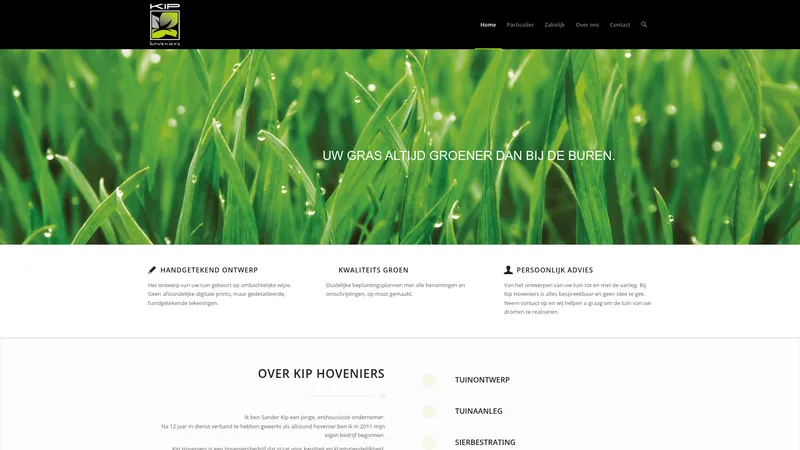 Website van Kip Hoveniers Hovenier Apeldoorn Tuinontwerp Tuinaanleg Tuinonderhoud
