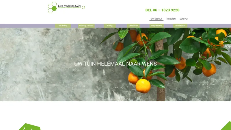 Website van Loemuldershovenier