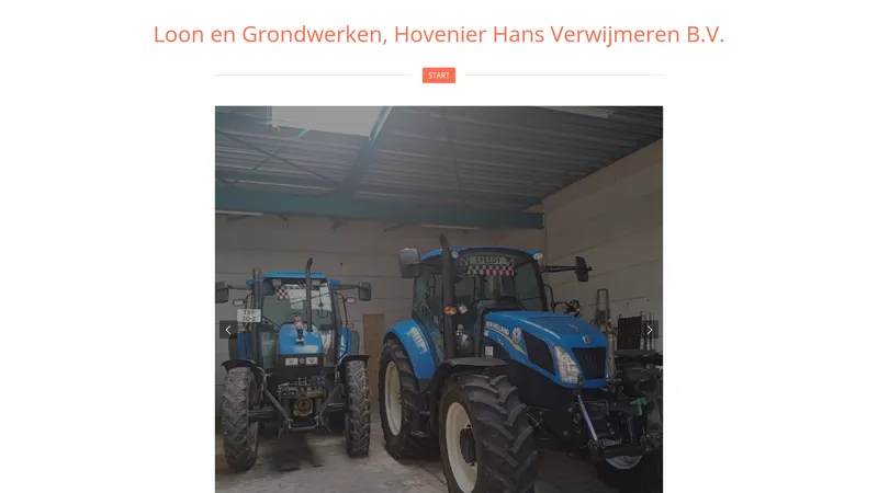 Website van Loon en Grondwerken Hans Verwijmeren
