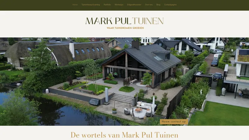 Website van Mark Pul Tuinen