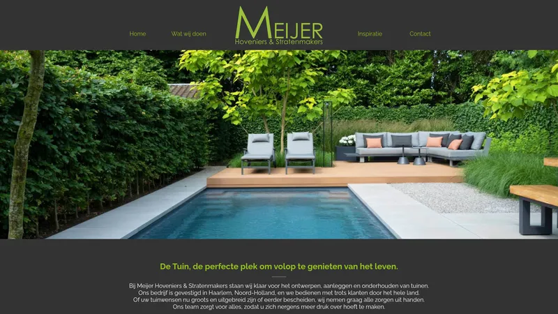 Website van Meijer Hoveniers &