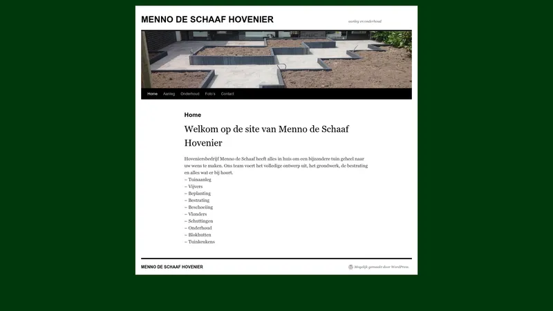 Website van Menno de Schaaf Hovenier