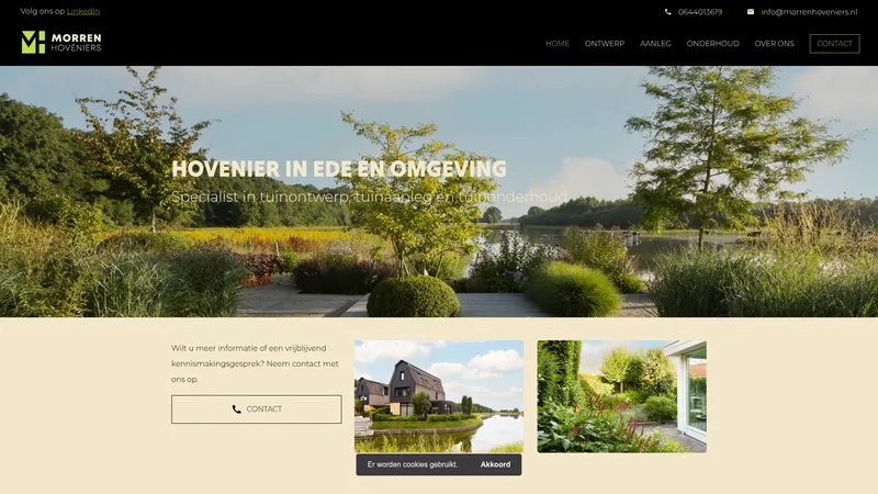 Website van Morren Hoveniers