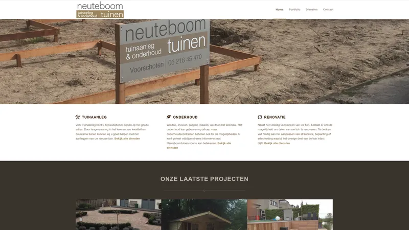 Website van Neuteboom Tuinen