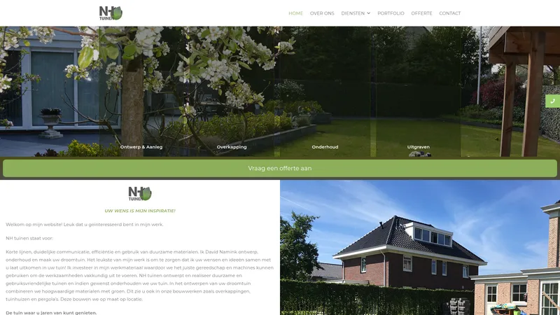 Website van NH Tuinen