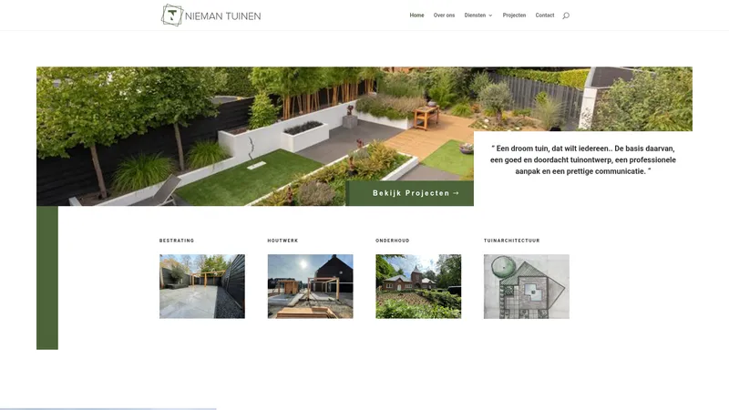 Website van Nieman Tuinen