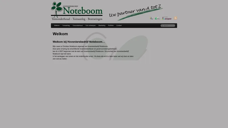 Website van Noteboom Hoveniers