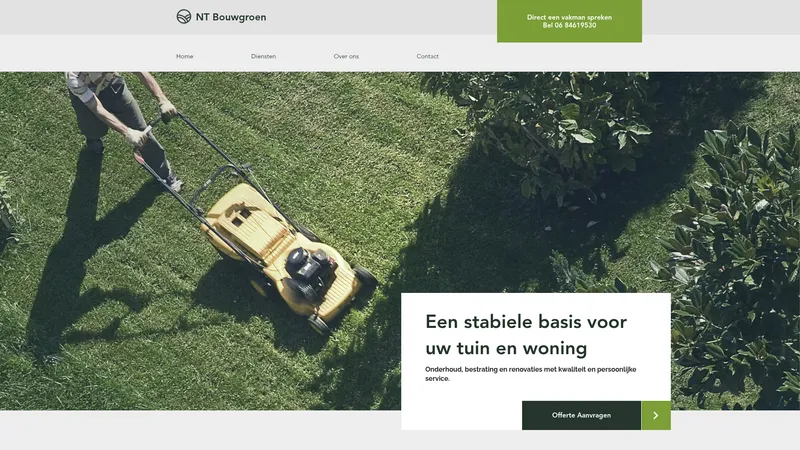 Website van NT Bouwgroen
