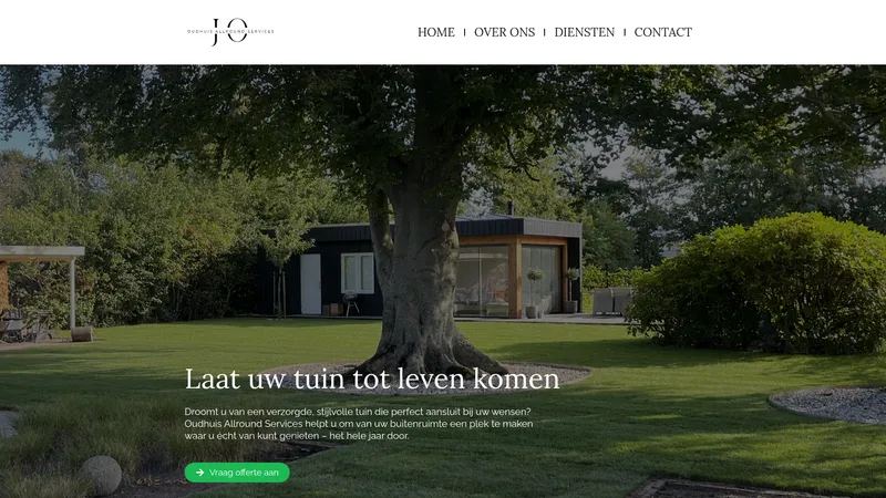 Website van Oudhuis Allround Services