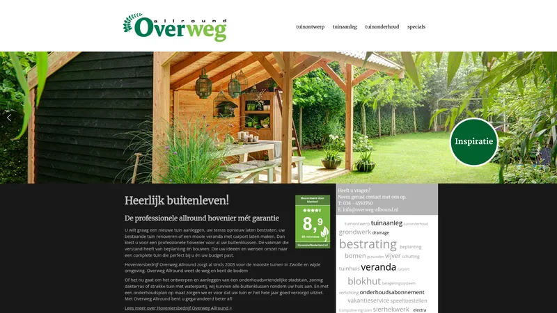 Website van Overweg Allround