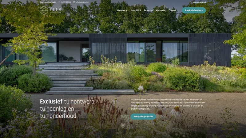 Website van PULS Groenprojecten