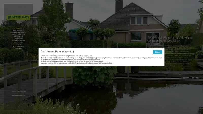 Website van Rämon Brand Hovenier