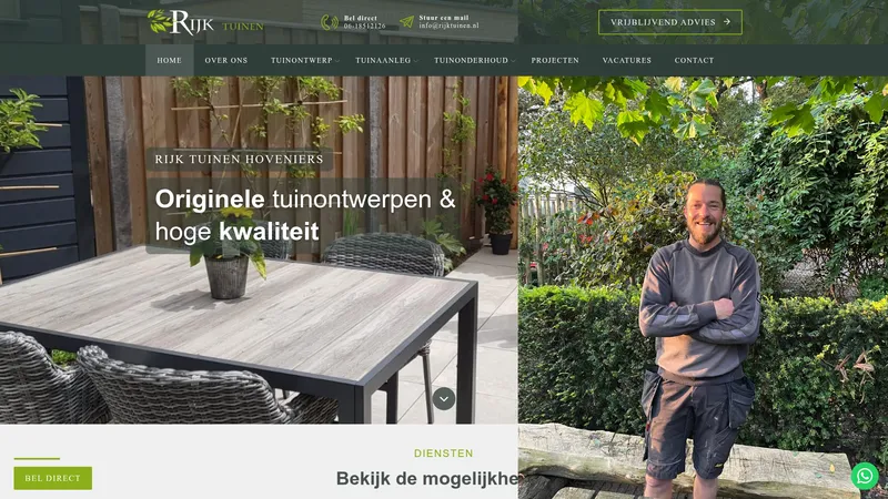 Website van Rijk Tuinen