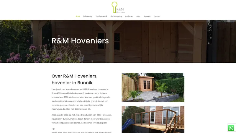 Website van Rm-hoveniers