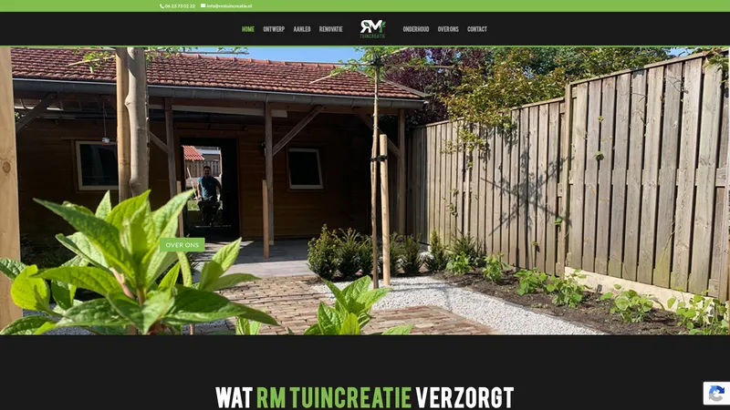 Website van RM tuincreatie