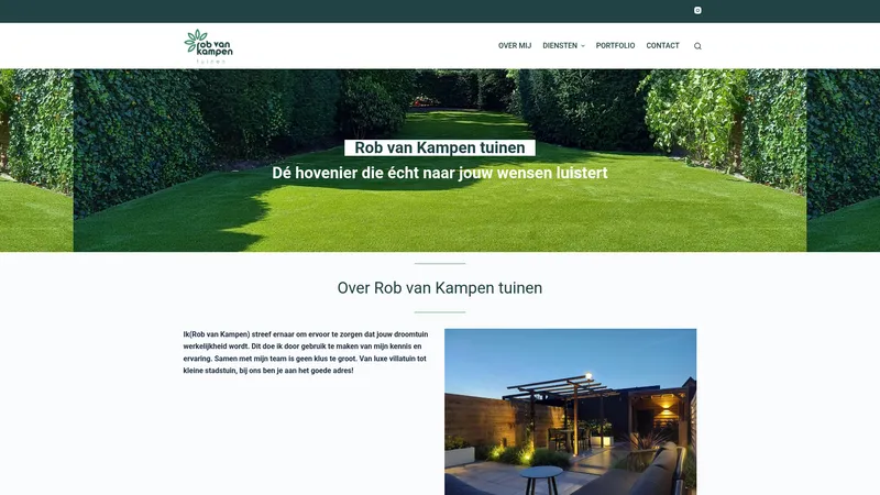 Website van Rob van Kampen tuinen