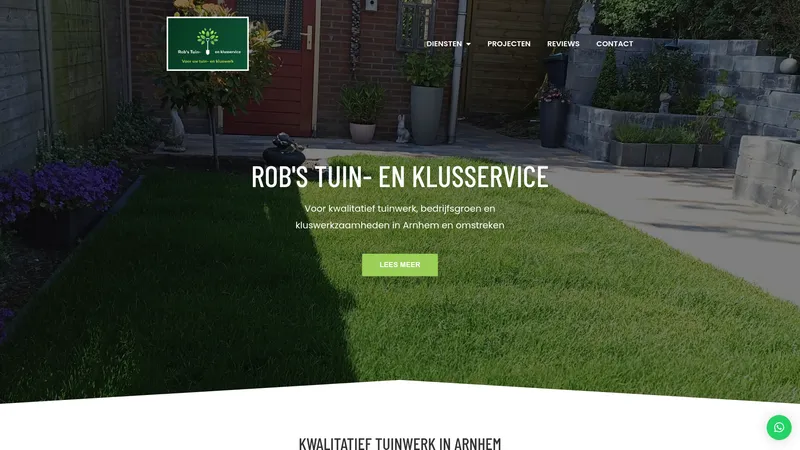 Website van Rob's Tuin- en Klusservice
