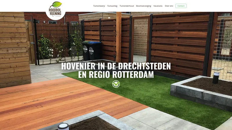 Website van Roodbol & Reening Tuinen