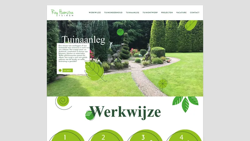 Website van Roy Hiemstra Tuinen